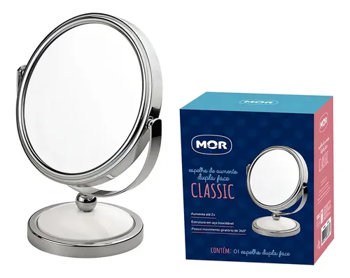 Espejo de Maquillaje Redondo Mor con Aumento y Pie