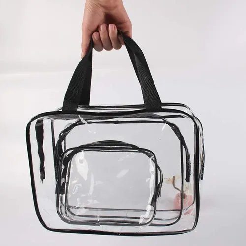 Set De 9 Bolsas De Maquillaje Hedume, Transparentes, Imperme