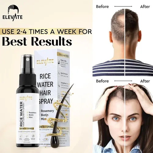 Spray Crecimiento Cabello Elevate Con Agua De Arroz Y Romero