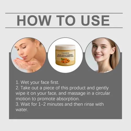 Almohadillas Limpiadoras Exfoliantes Con Cúrcuma Viareline,