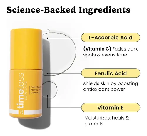 Timeless Serum Vitamina C Con E Y Ácido Ferúlico 30 Ml