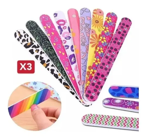 3 Limas Profesional Uñas Esculpidas Gelificadas Estampadas