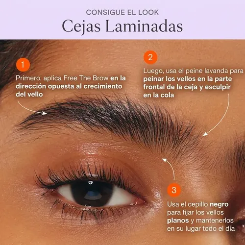Kulfi Gel Fijador Voluminizador Cejas Con Doble Punta Peine