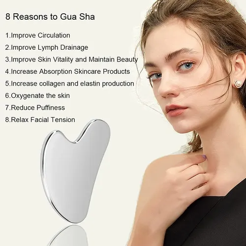 Herramienta Gua Sha Acero Facial Y Corporal Spa
