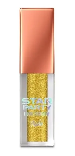 Sombra Liquida Star Party Liquid Eyeshadow Tono Starburst (amarillo Dorado) Acabado Con Glitter Rude Cosmetics