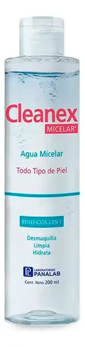 Agua Micelar Cleanex 3 En 1 Todo Tipo De Piel Hidratacion