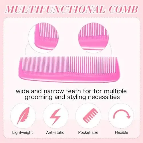 Set De 12 Mini Cepillos Y Peines Para Cabello Mojado