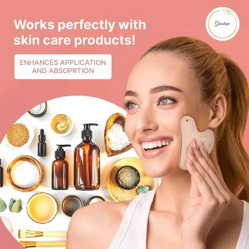 Herramienta Gua Sha Facial Acero Rosa Sculpt Y Antiinflam