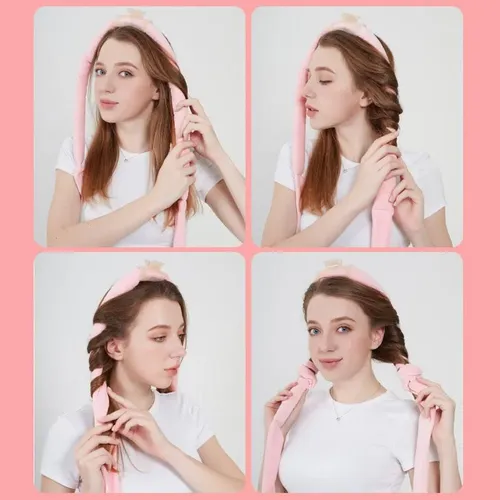 Set Accesorios Pelo Cinta Y Diadema Rosa Para Mujer L