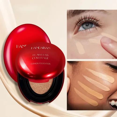 Cojín Base Rojo Natural Cobertura Natural Efecto Piel