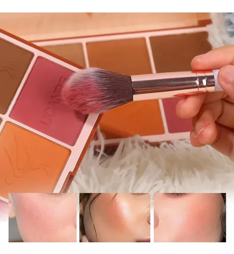 Paleta De Rubor 8 Colores Ucanbe Con Brocha