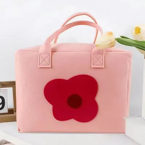 Bolsa De Maquillaje De Viaje, Bolsa De Aseo Flor Rosa Z