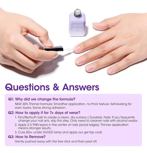 Base Coat Peelable Gellen 18 Ml Para Esmalte En Gel