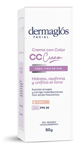 Dermaglos Facial Ultra Cc Cream Tono 1 X 50 Gr Tono 1