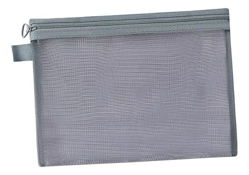 Bolsas De Maquillaje De Malla, Bolsa De Cosméticos Gris M