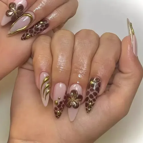 Dos Cajas De Uñas Postizas Con Estampado De Leopardo De