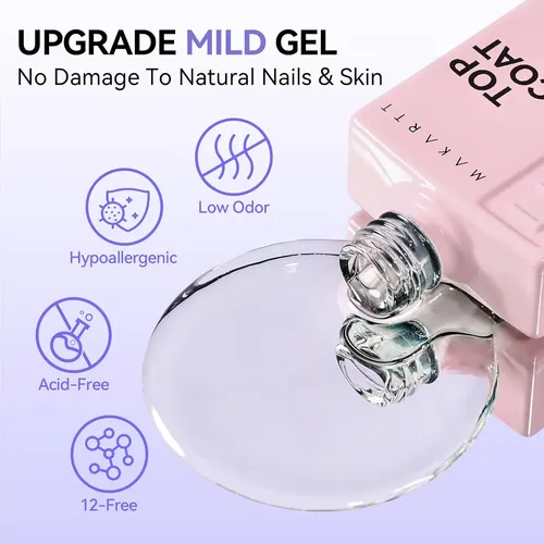 Set Gel Base Y Top Coat Brillo Diamante 15ml Uv Led