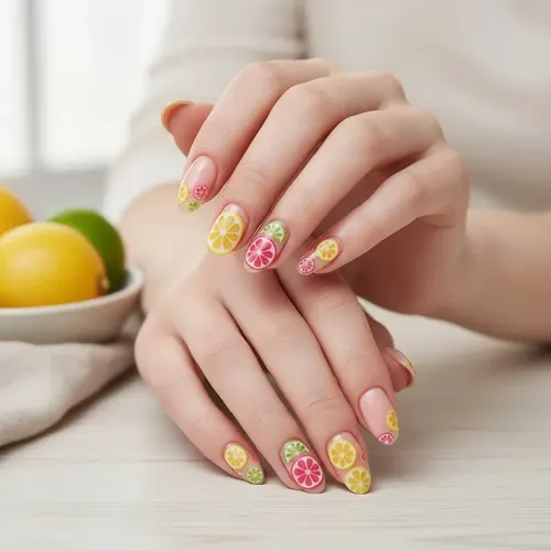 2 X Stickers Para Uñas Frutas 5d City Girl Frutas