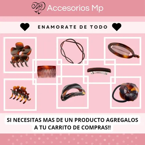Hebilla Pelo Moños Coquette Blanco Negro Broches Clip