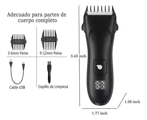 Recortador De Vello Corporal, Resistente Al Agua, For .