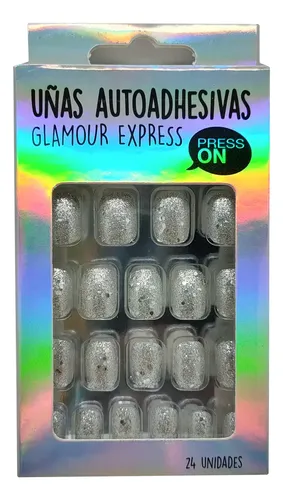Uñas Autoadhesivas Press On Con Pegamento Reutilizables