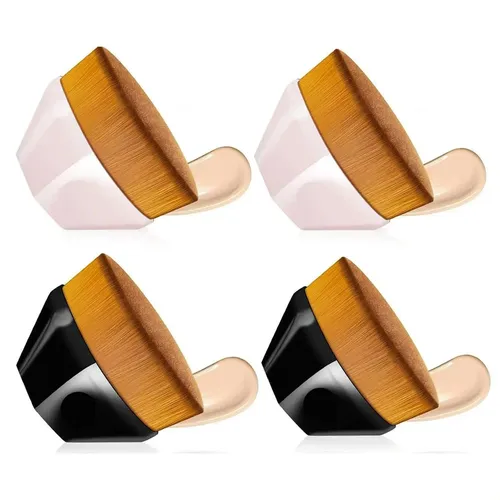 Paquete De 4 Brochas De Maquillaje Para Mezclar Crema Líquid