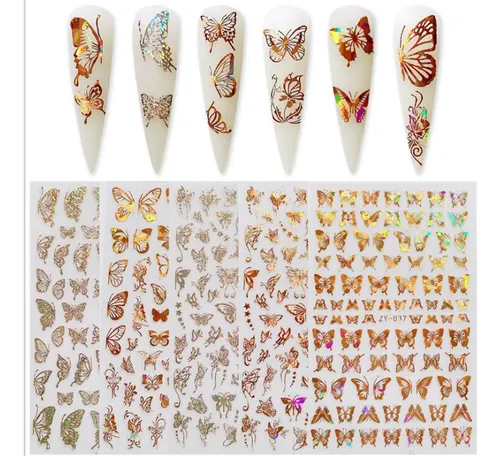 Adhesivo Para Uñas, Calcomanías Para Uñas, Hojas, Verano, A