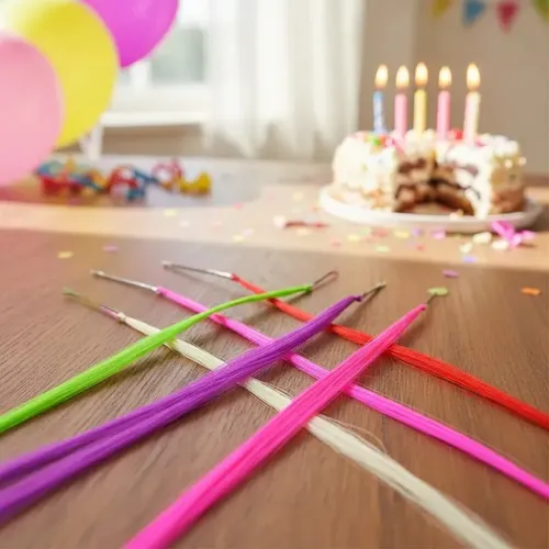 Pack Souvenir Mechones Extensiones Pelo Cumpleaños Infantil