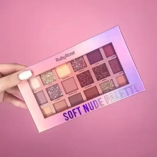 Ruby Rose Soft Nude paleta de sombras ojos rosa claro