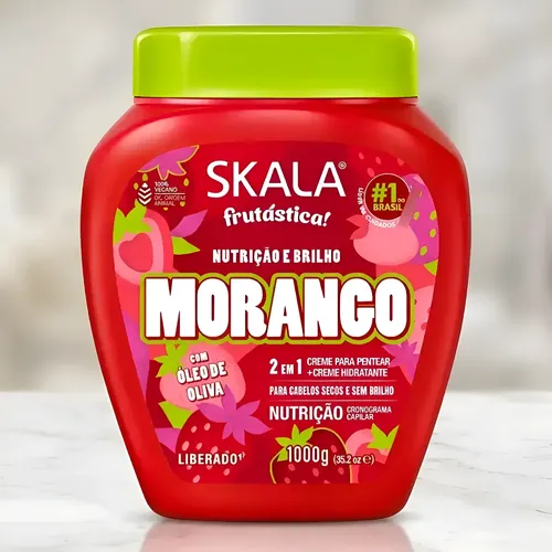 Skala Morango 2 En 1 Cabellos Secos Nutricion Y Brillo 1000g