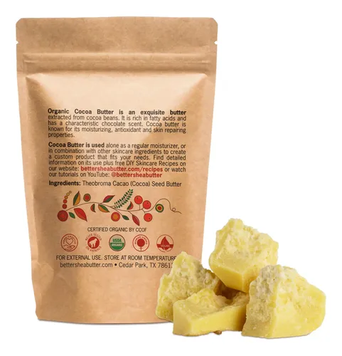 Manteca De Cacao Better Shea Butter Raw Organic 454 G