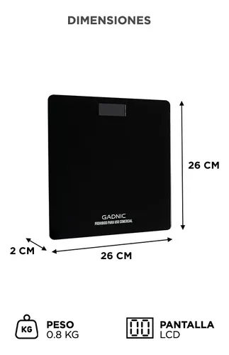 Balanza Digital De Baño Con Maximo 180kg Plato De Vidrio