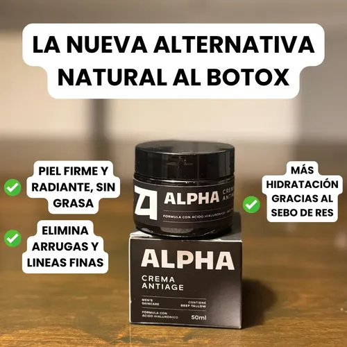 3 Unidades Crema Anti Age Alpha Men Care Con Sebo De Res