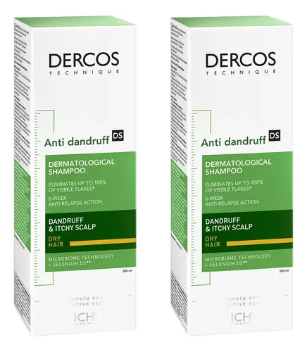Kit Vichy Shampoo Dercos Anticaspa Seca 2u