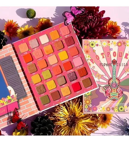 Paleta de Sombras 30 Colores Mate y Brillante Rude Cosmetics Flower Child