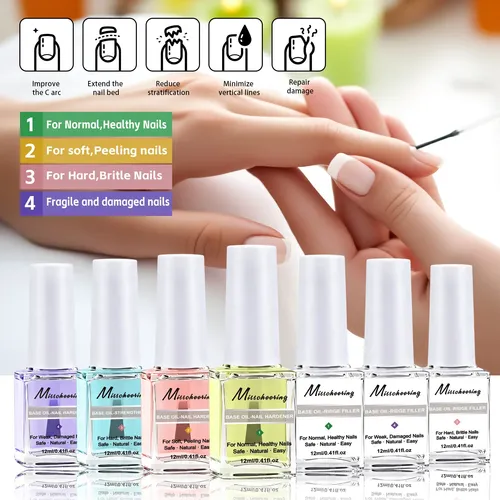 Base Tratamiento Uñas 12ml Niveladora Crecimiento Endurecedo