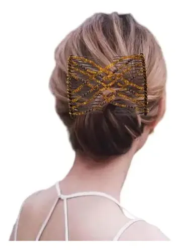 Ruihfas 4 Peines Para El Pelo Con Cuentas, Mágicos, Elástico Mezclar Colores.