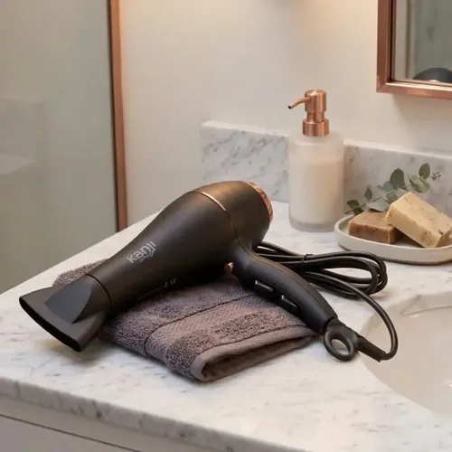 Secador De Pelo Aire Frio Calor 2000w Kanji Beauty Color Negro