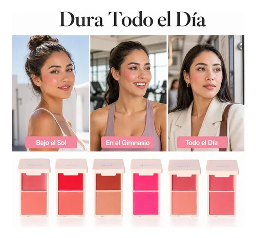 Paleta Rubor Crema Y Polvo 8.5g Para Rostro