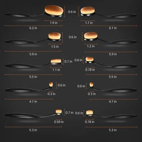 Set De Brochas De Maquillaje Yoseng Ovaladas 10 Piezas Profe