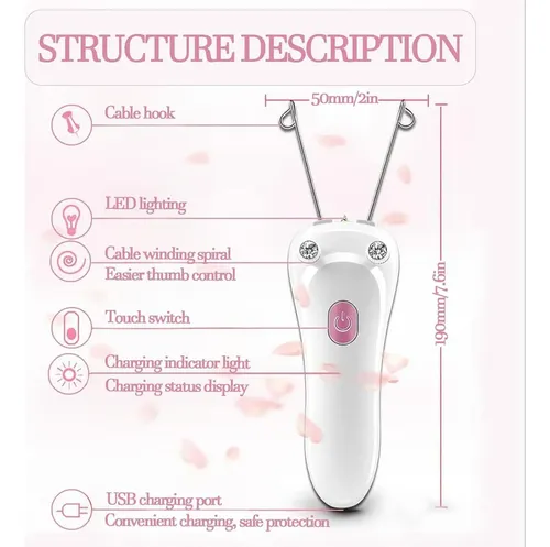 Depilador Eléctrico Facial Inalámbrico Yuyte Con Hilo De