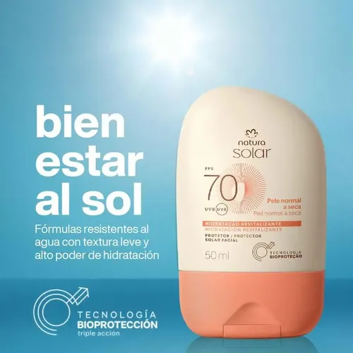 Protector Solar Facial Piel Normal A Seca Fps 70 Natura