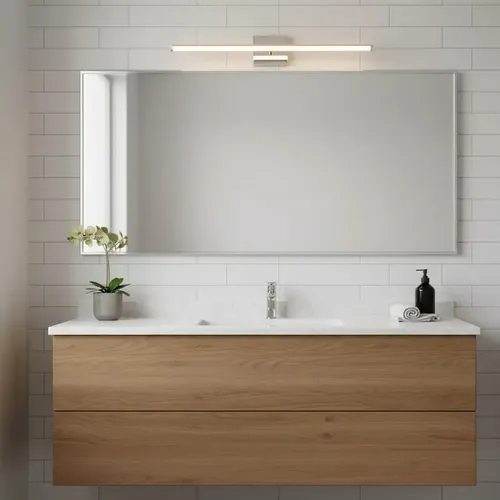 Aplique Pared Cuadros Movil Led 80 Cm Baño Espejos Luz Fria Direccionable Acero Gioluce