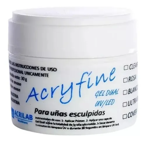 3 Gel Uv Acryfine Uñas Esculpidas Gelificada Acrilica Oferta