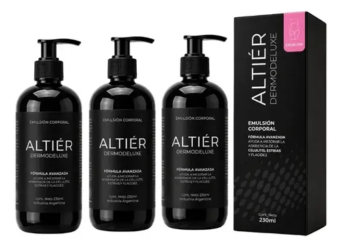 Pack X3 Crema Corporal Anticelulitis Altiér 230ml Vip Neutra Neutra