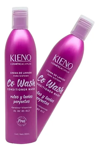 Crema Lavado Acondicionador Co Wash Kleno Rulos Lacios X 3u