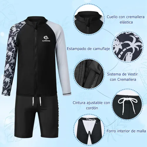 Kit Trajes De Baño Para Niños Gorro De Natación 9-14 Años