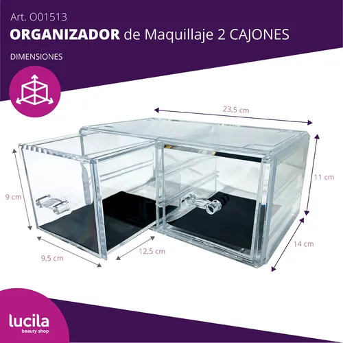 Organizadores Acrílicos Maquillajes Esmaltes Cajones Set X2