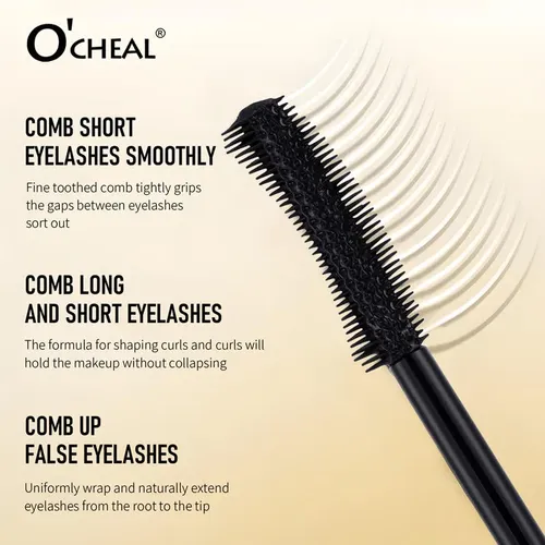 Gold Mascara Balck Mascara 3d Silk Thick Curly Lengthen Eyel