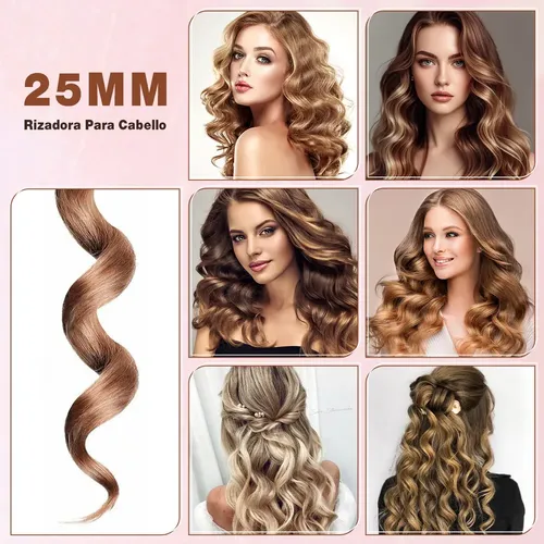 Tenaza Rizadora De Cabello De Cerámica De 25mm Pantalla